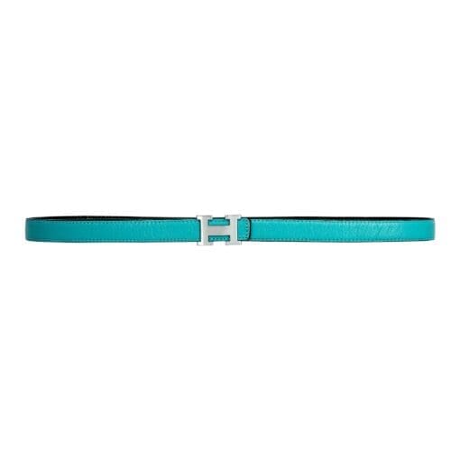 Reversible Buckle Hermès Belt Turquoise&Black 20 mm - Image 2