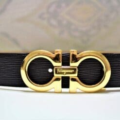 Salvatore Ferragamo Black Adjustable Belt