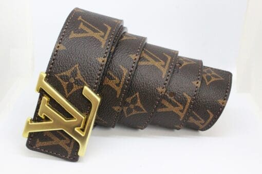 Brown Monogram style Leather Belt Amazing - Brands Gateway