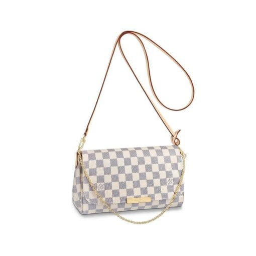 white damier favorite mm style crossbody bag USA