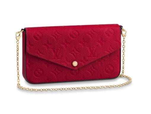 red monogram felicie pochette style bag USA