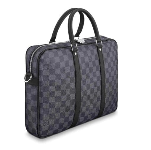 grey damier porte documents pm style bag USA